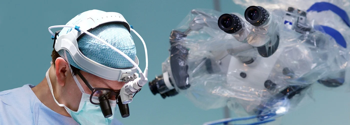 Surgeon performing laparoscopic surgery