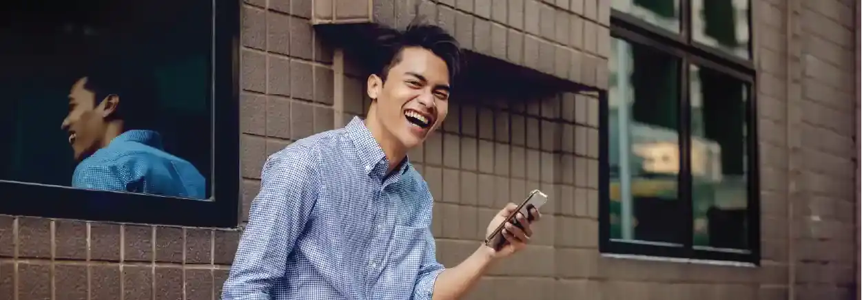 Smiling man representing a healthy lifestyle and well-being